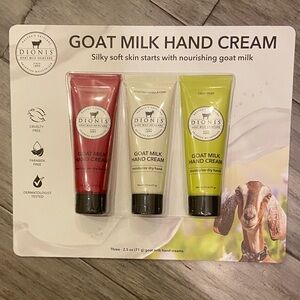 NIB Dionis Goat milk hand cream set of 3 (2.5 oz each)